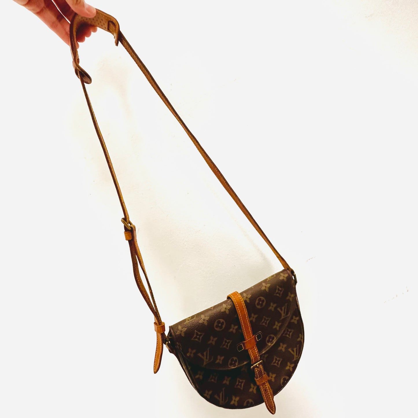 Louis Vuitton LV Monogram Logo Shanti Chantilly GM Shoulder Sling Flap Vintage Bag