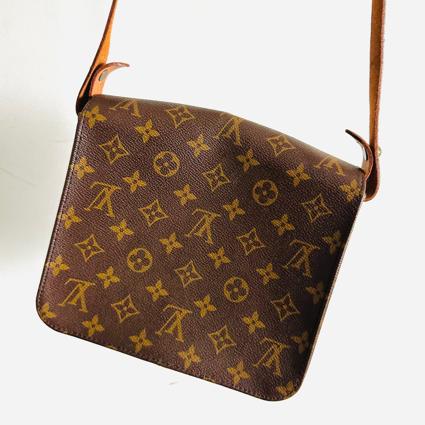 Louis Vuitton LV Cartouchiere PM Monogram Logo GHW Flap Shoulder Sling Bag