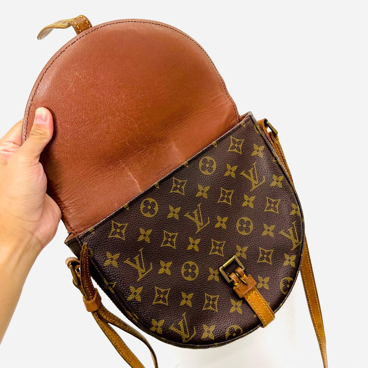 Louis Vuitton LV Monogram Logo Shanti Chantilly GM Shoulder Sling Flap Vintage Bag