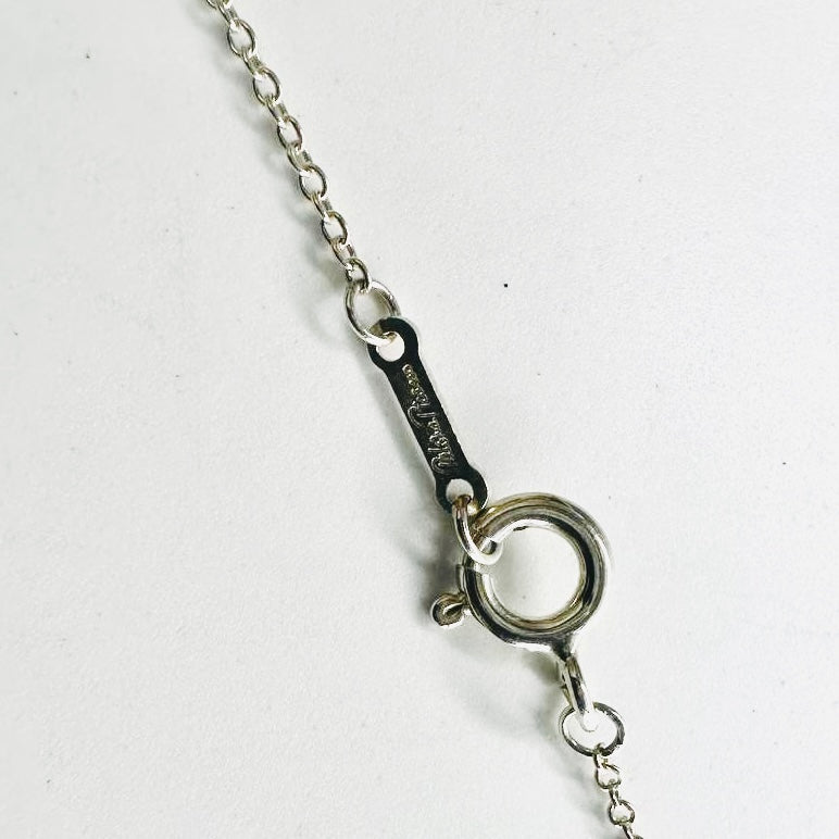 Tiffany & Co T&C Paloma Picasso Loving Heart Pendant Chain 925 Sterling Silver Necklace