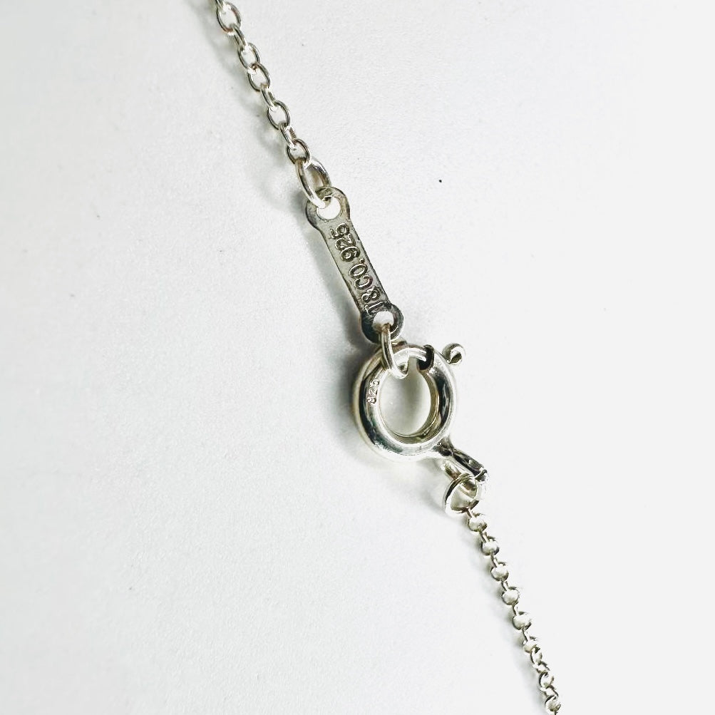 Tiffany & Co T&C Paloma Picasso Loving Heart Pendant Chain 925 Sterling Silver Necklace