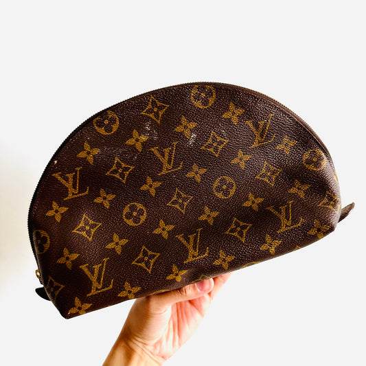 Louis Vuitton LV Monogram Logo GHW Toiletry Clutch Pouch Case