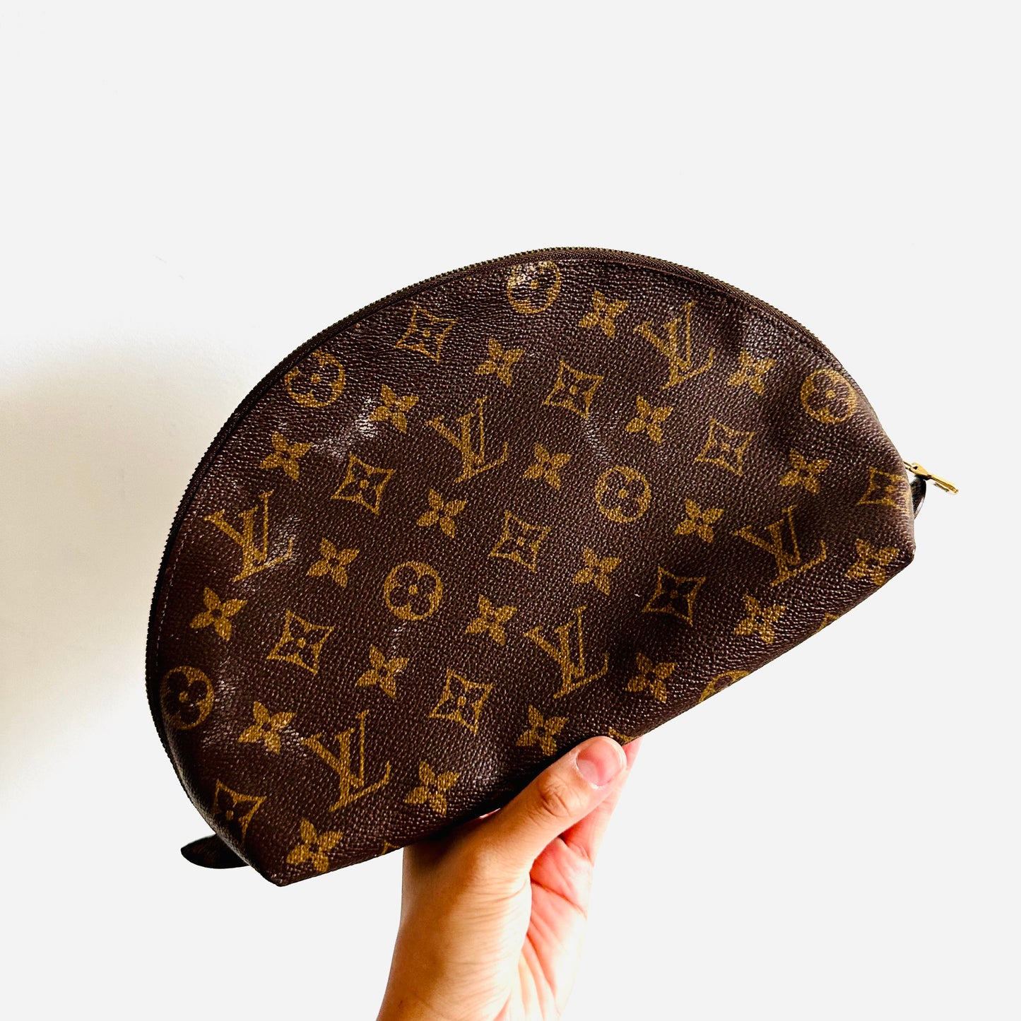 Louis Vuitton LV Monogram Logo GHW Toiletry Clutch Pouch Case