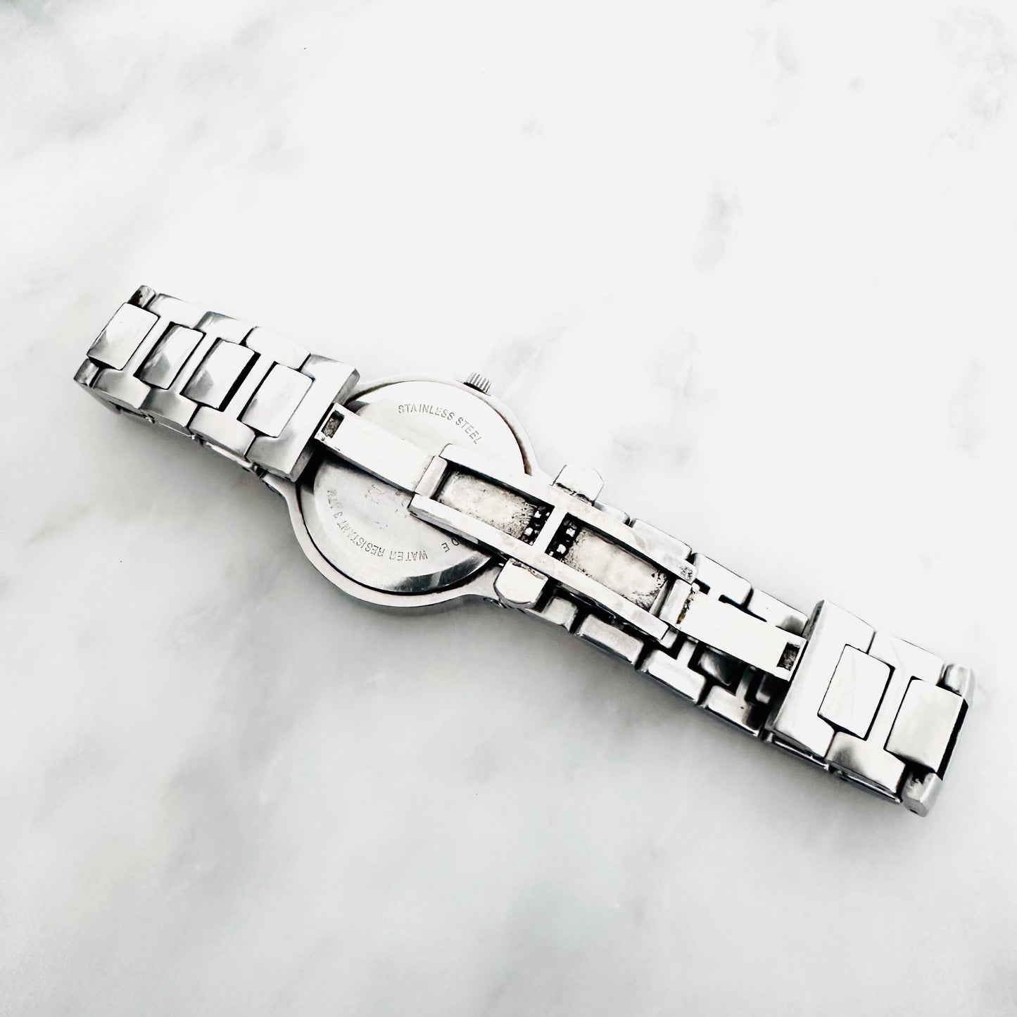 Gucci Stainless Steel Black Round Dial 35MM Quartz Watch