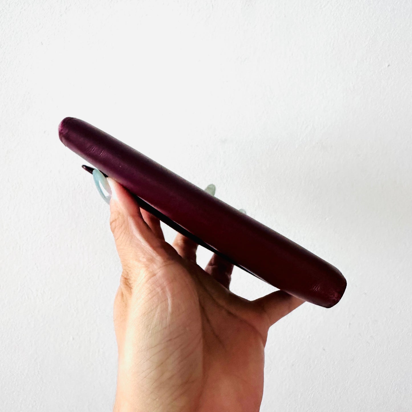 Cartier Must / Mast de Cartier Burgundy Red Maroon GHW Smooth Leather Flap Trifold Compact Wallet