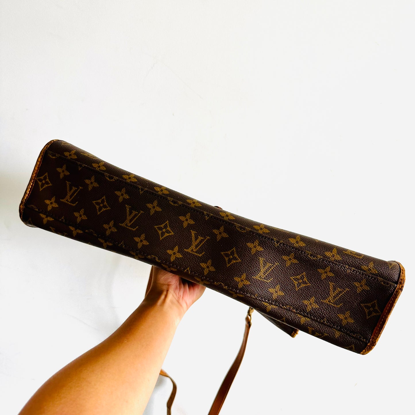 Louis Vuitton LV Bel Air Ivy Beverly Monogram Logo GHW 2-Way Top Handle Shoulder Sling Tote Bag