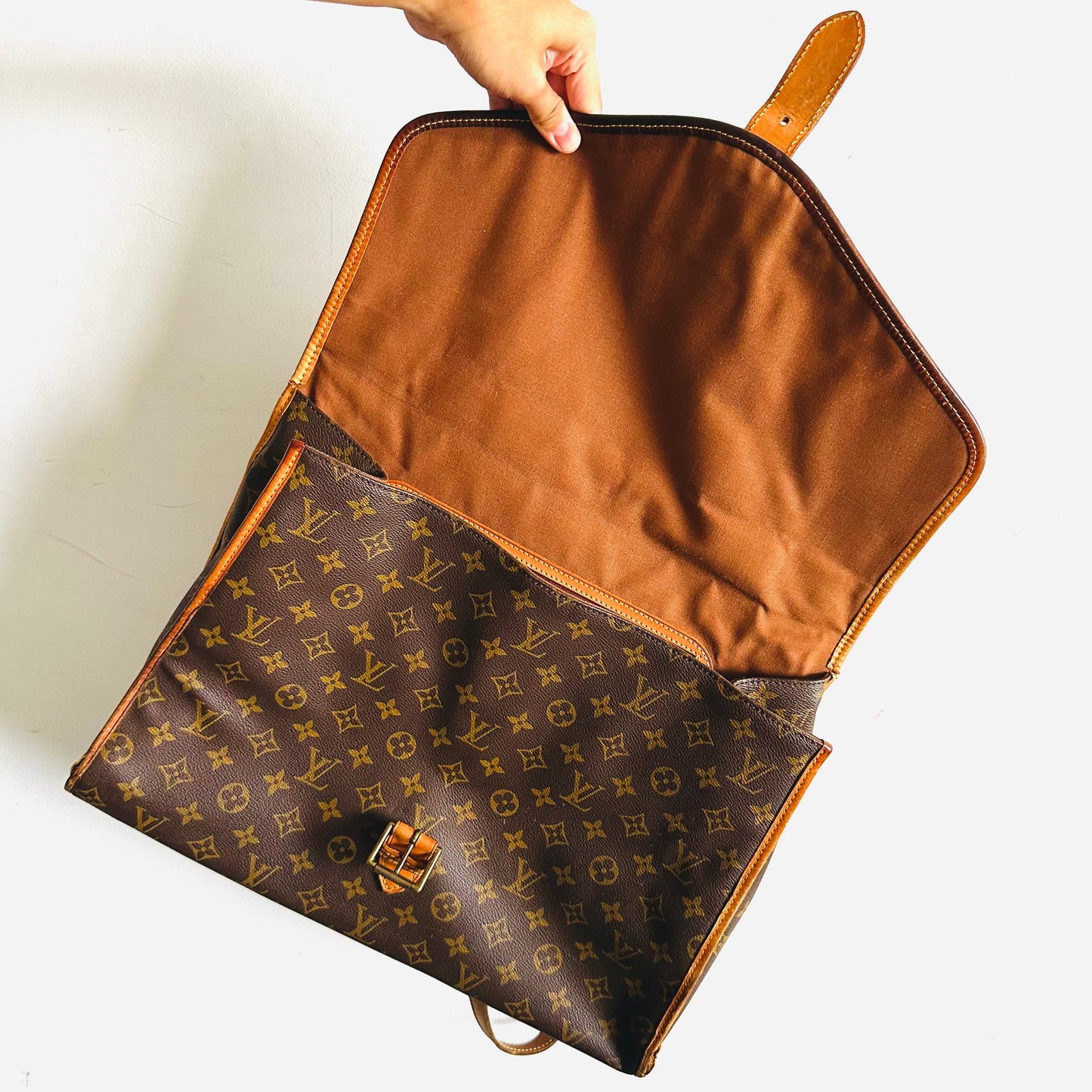 Louis Vuitton LV Bel Air Ivy Beverly Monogram Logo GHW 2-Way Top Handle Shoulder Sling Tote Bag