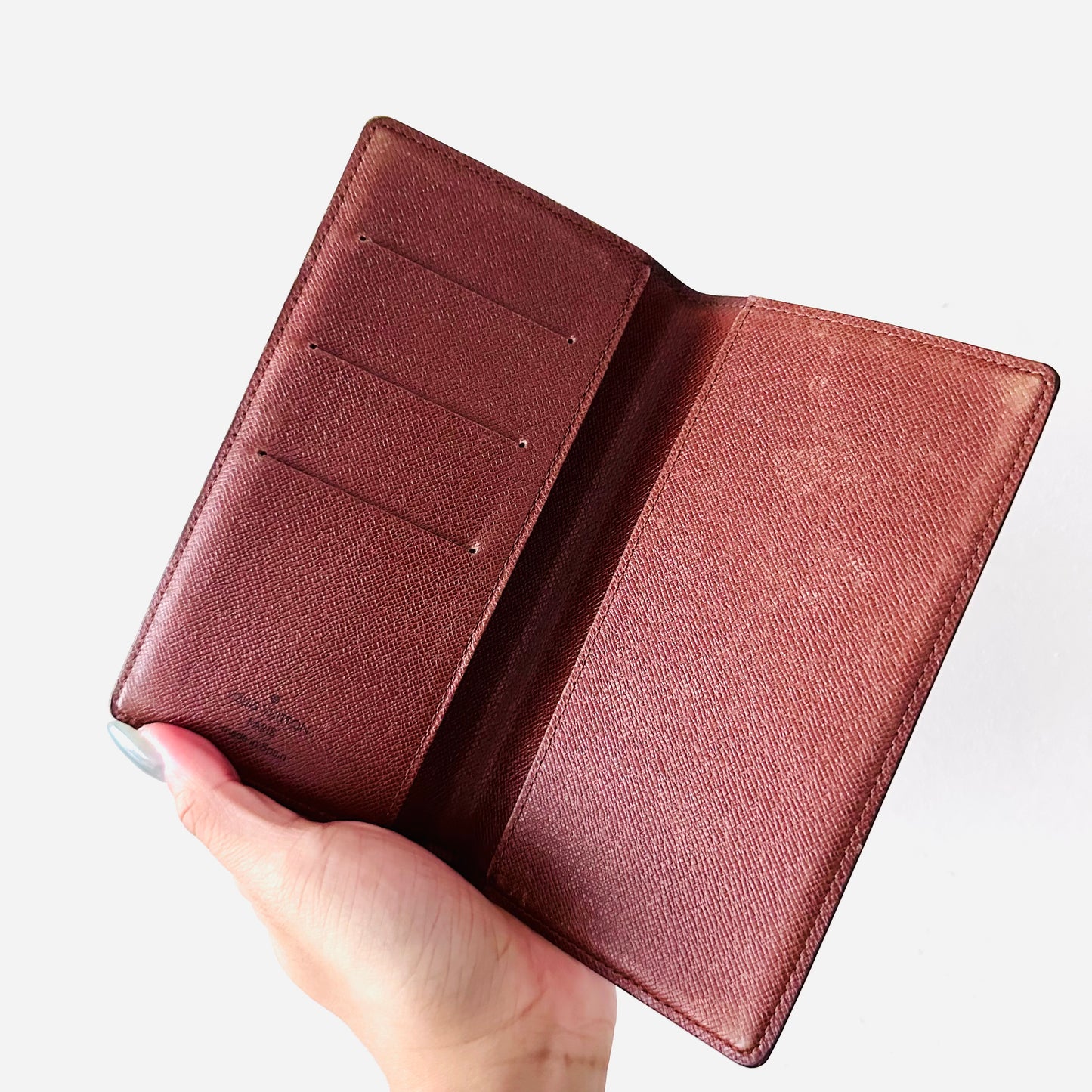 Louis Vuitton LV Brazza Monogram Logo Long Bifold Flap Slim Wallet