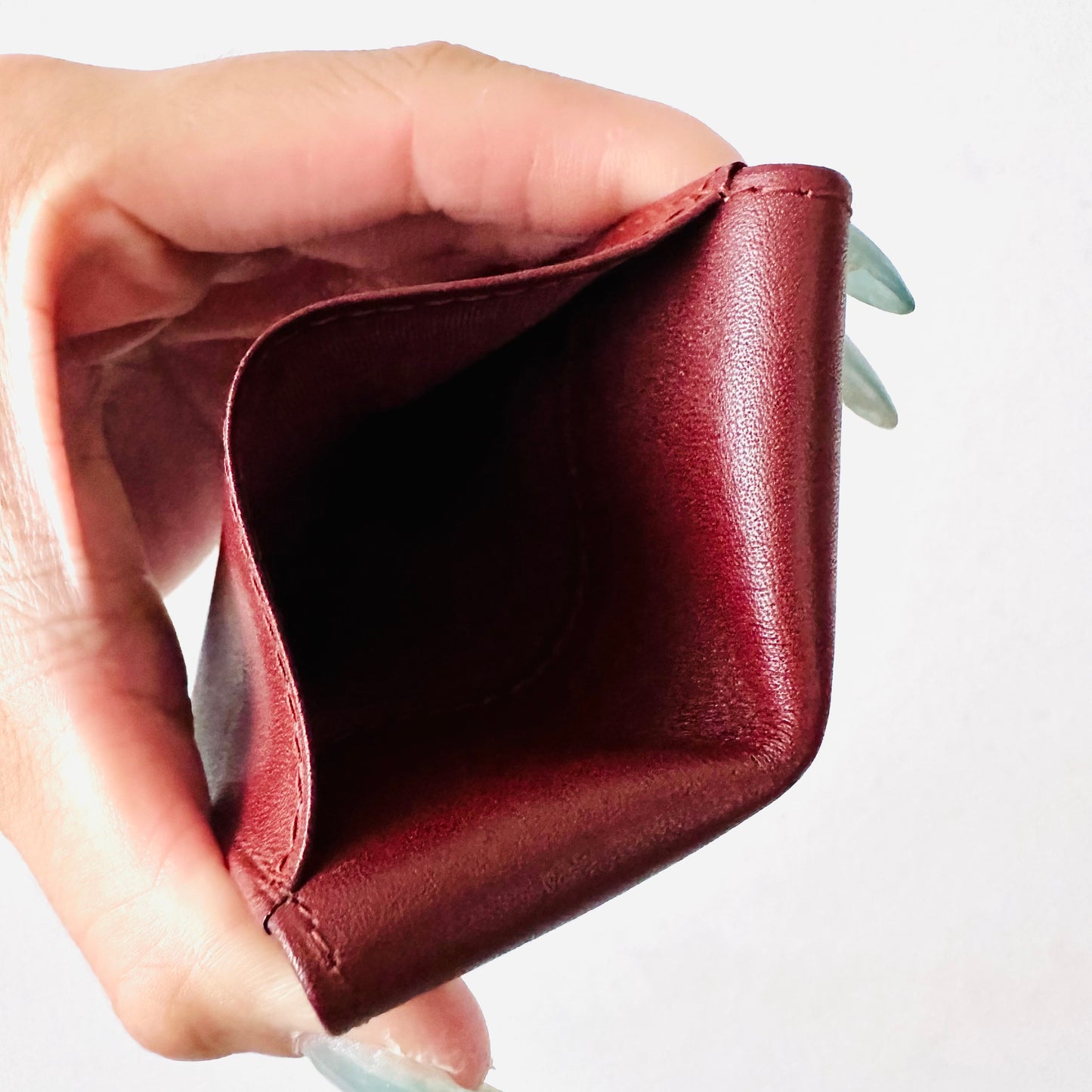 Cartier Maroon GHW Monogram Logo Smooth Leather Vintage Flap Compact Wallet