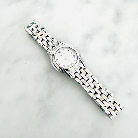 Gucci White Dial Stainless Steel 28MM Quartz Watch