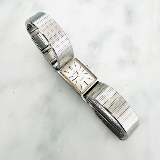 Omega Geneve White Dial Stainless Steel 18MM Vintage Mechanical Watch