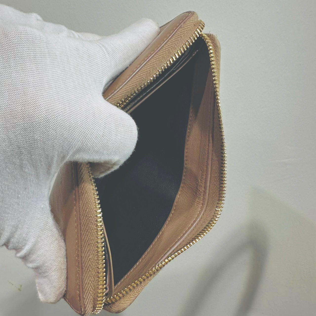 YSL Yves Saint Laurent Warm Taupe GHW Cassandre Smooth Leather Zippy Zip Around Long Wallet