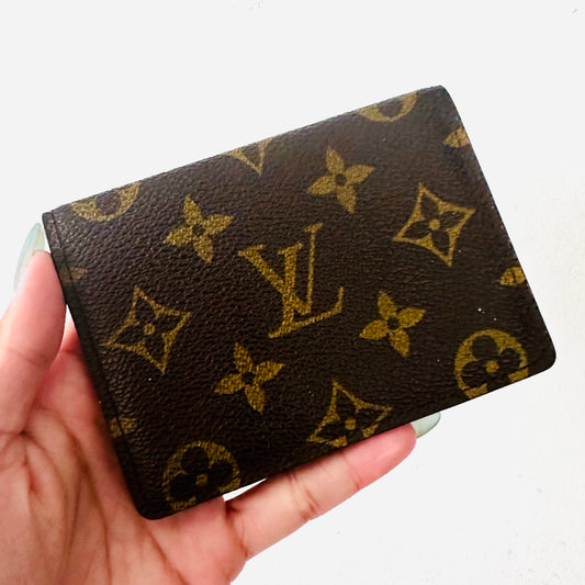 Louis Vuitton LV Monogram Logo Flap Compact Cardholder Wallet