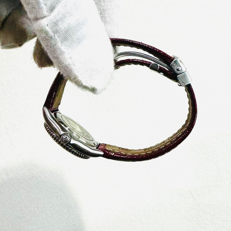 Tag Heuer Professional WI 1311 Grey Dial Stainless Steel Maroon Leather Strap Quartz 27MM Watch