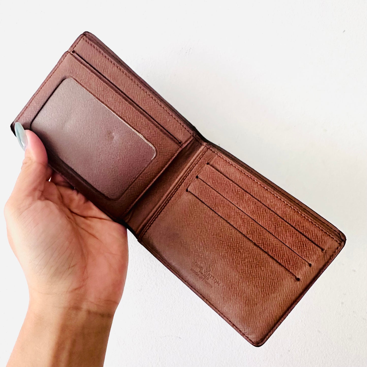 Louis Vuitton LV Porte Monnaie Marco Monogram Logo Flap Slim Bifold Wallet