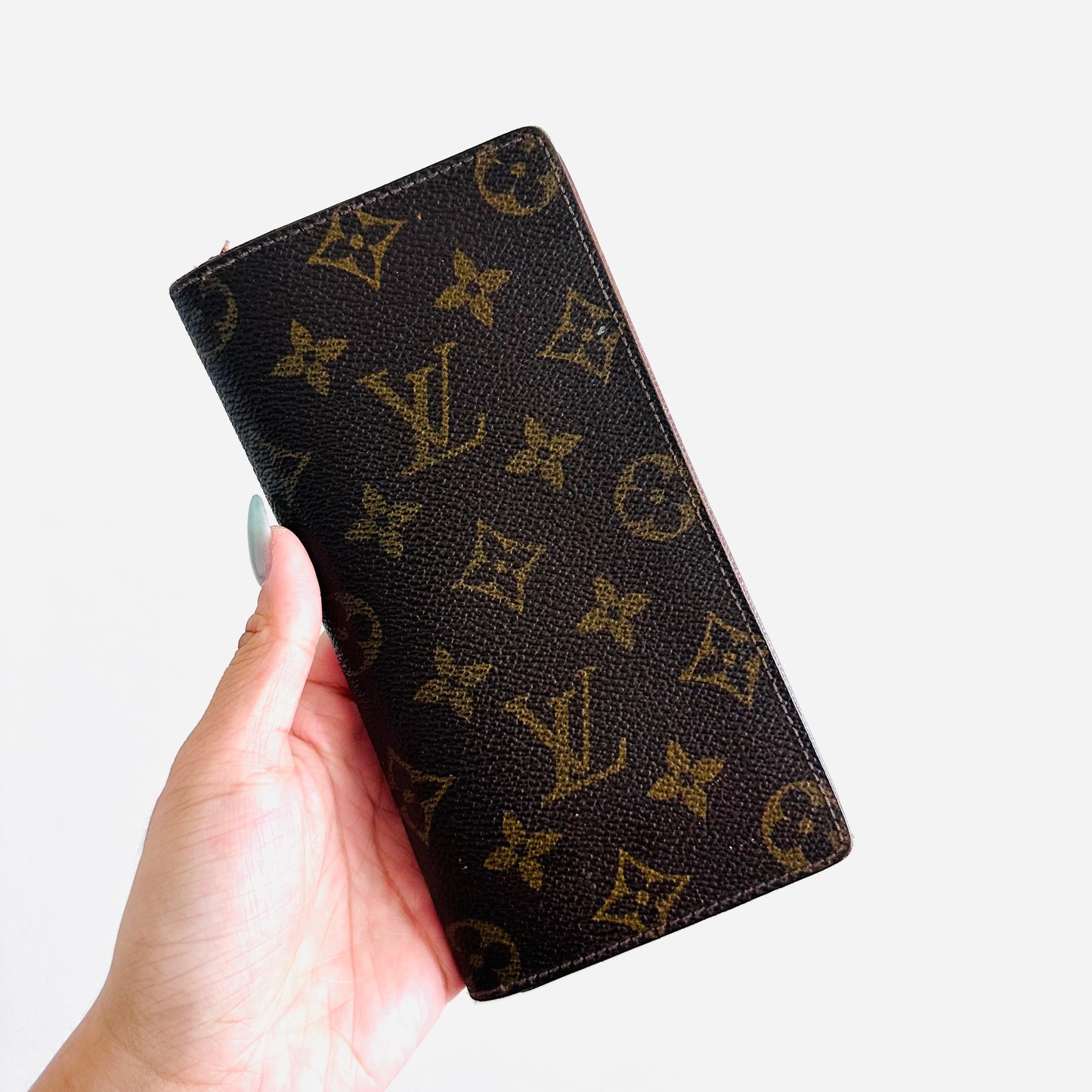 Louis Vuitton LV Brazza Monogram Logo Long Bifold Flap Wallet