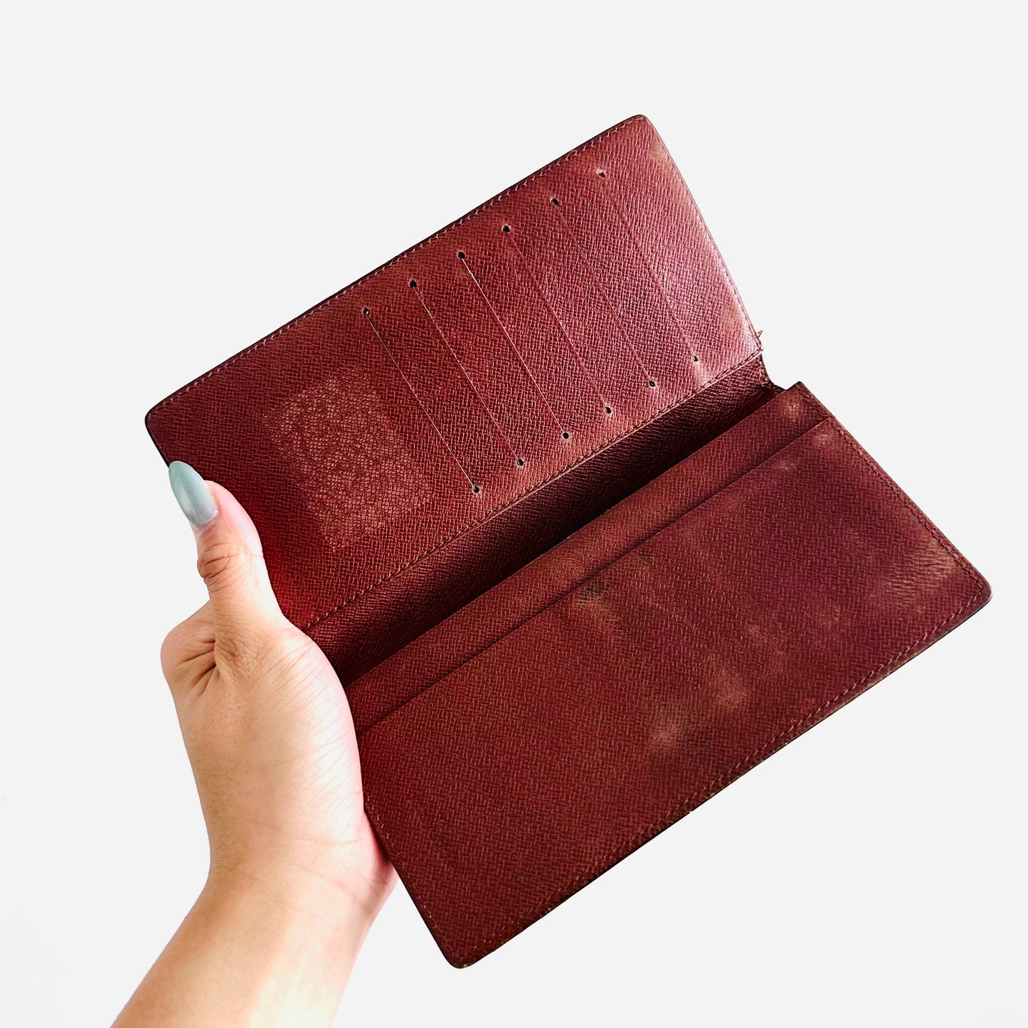 Louis Vuitton LV Brazza Monogram Logo Long Bifold Flap Wallet