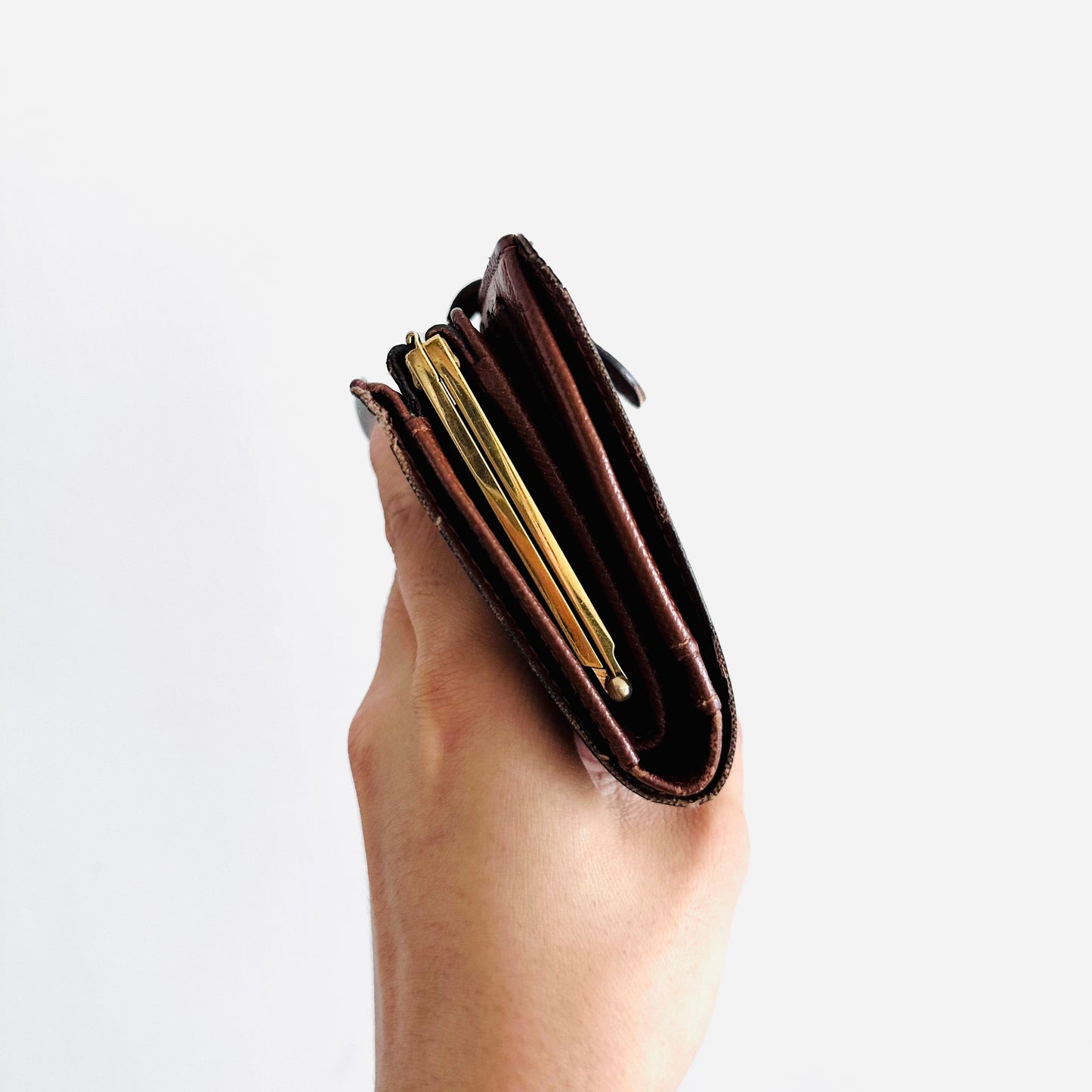 Louis Vuitton LV Porte Monnaie Monogram Logo GHW Compact Flap Bifold Wallet