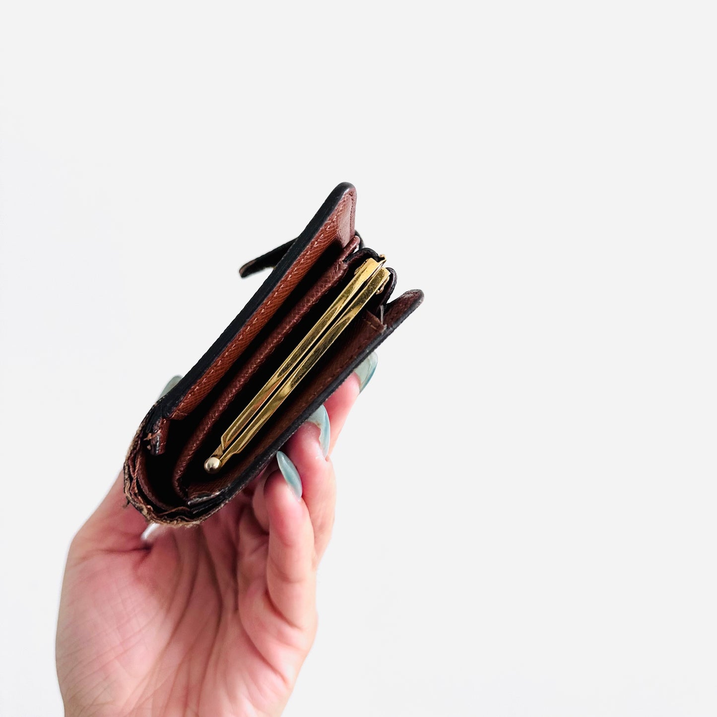 Louis Vuitton LV Porte Monnaie Monogram Logo GHW Compact Flap Bifold Wallet