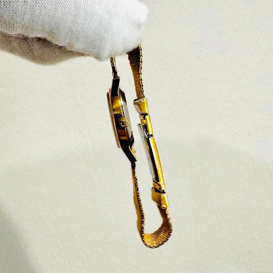 Omega Geneve Rolled Gold Oval Dial Stainless Steel Vintage 19MM Watch