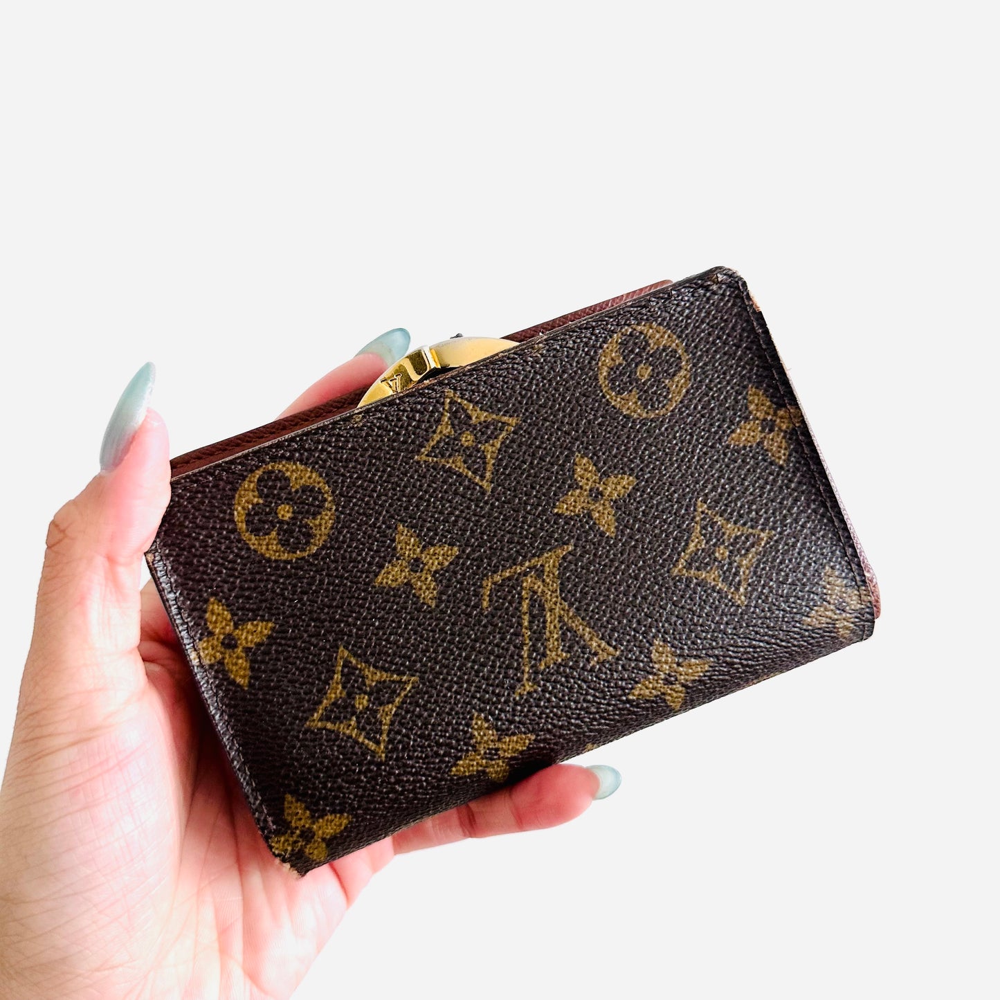 Louis Vuitton LV Porte Monnaie Monogram Logo GHW Compact Flap Bifold Wallet