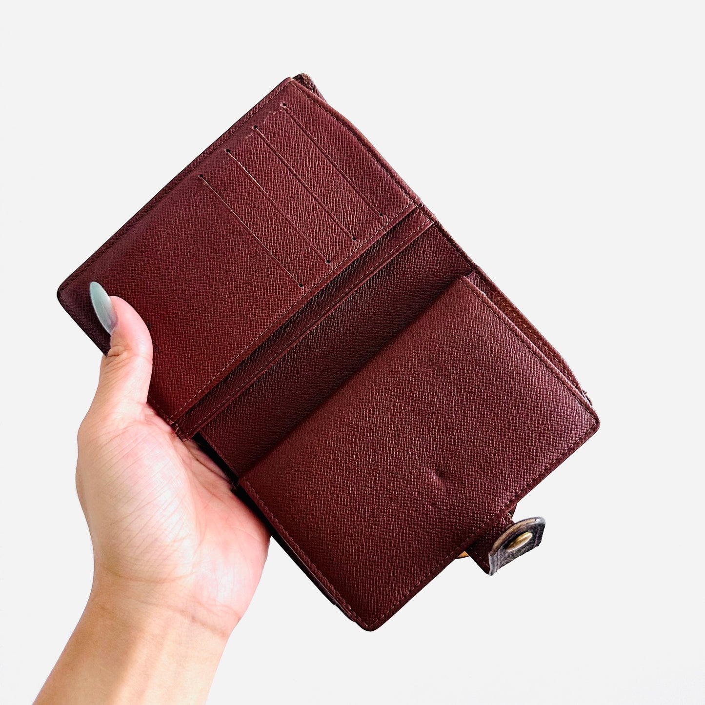 Louis Vuitton LV Porte Monnaie Monogram Logo GHW Compact Flap Bifold Wallet