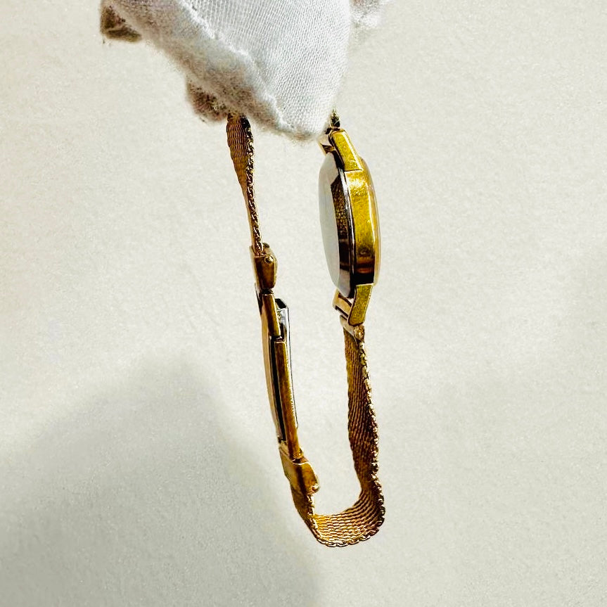 Omega Geneve Rolled Gold Oval Dial Stainless Steel Vintage 19MM Watch