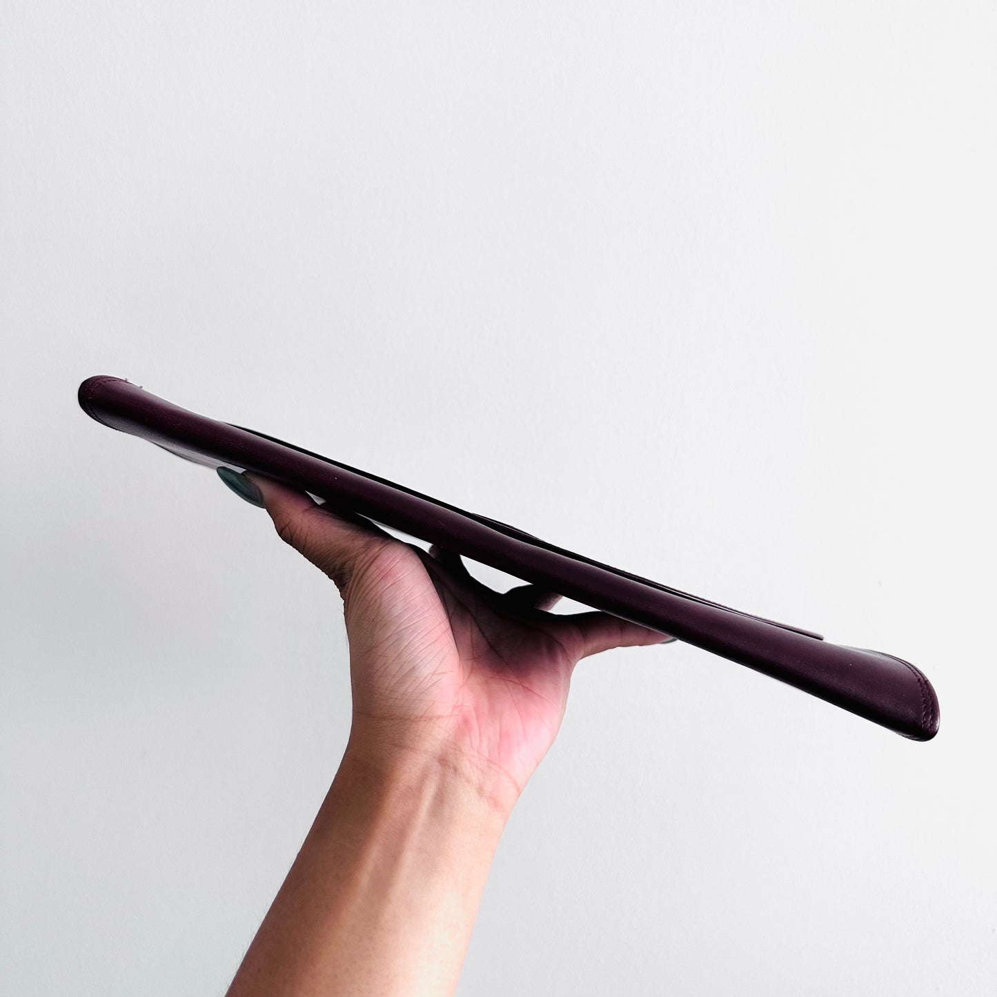 Cartier Must / Mast de Cartier Burgundy Red Maroon GHW Smooth Leather Flap Pouch Clutch Case