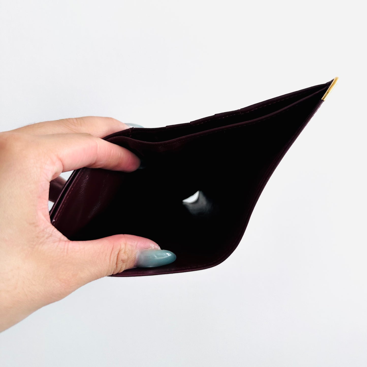 Cartier Must / Mast de Cartier Maroon GHW Smooth Leather Bifold Compact Wallet