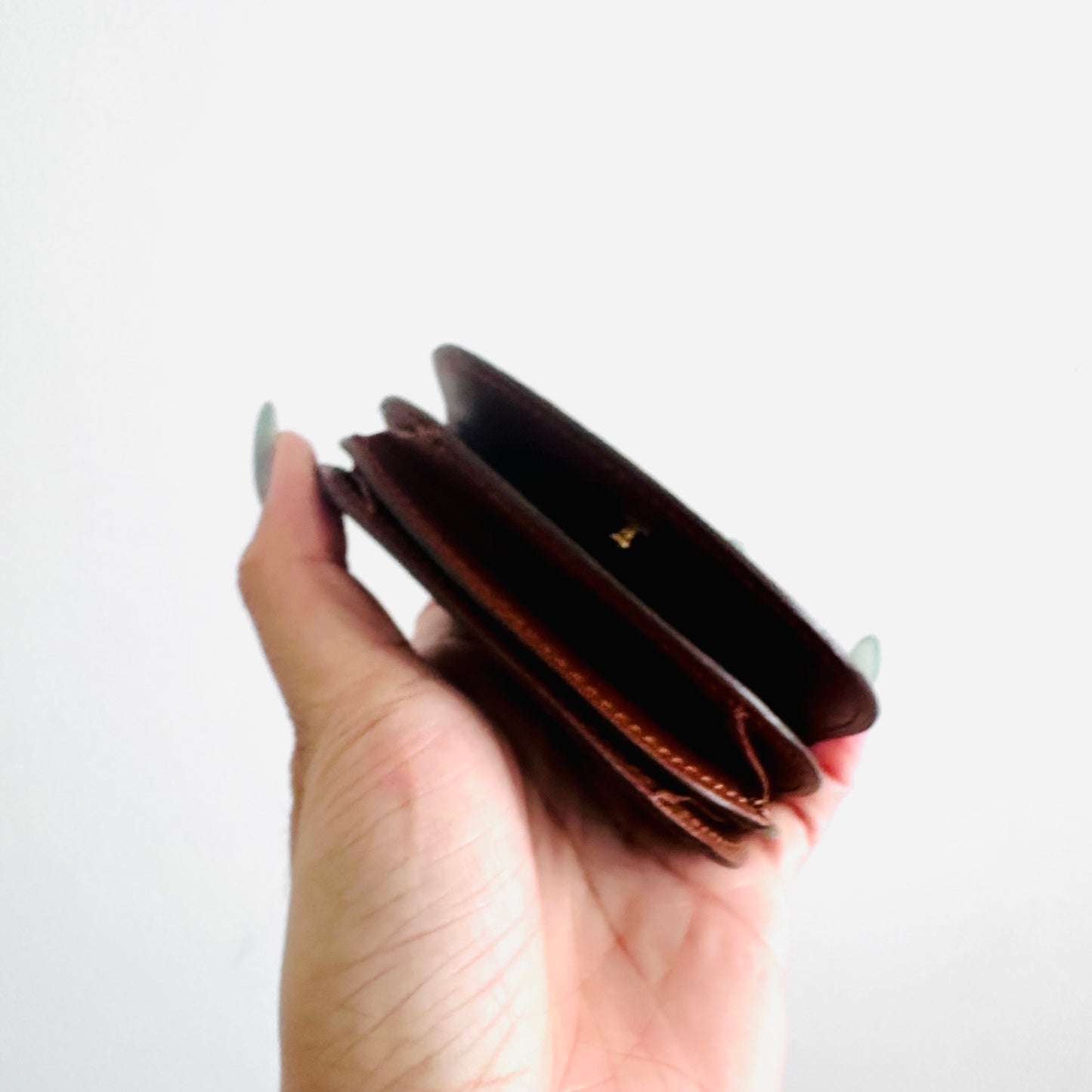 Louis Vuitton LV Monogram Logo Compact Flap Coin Purse Wallet