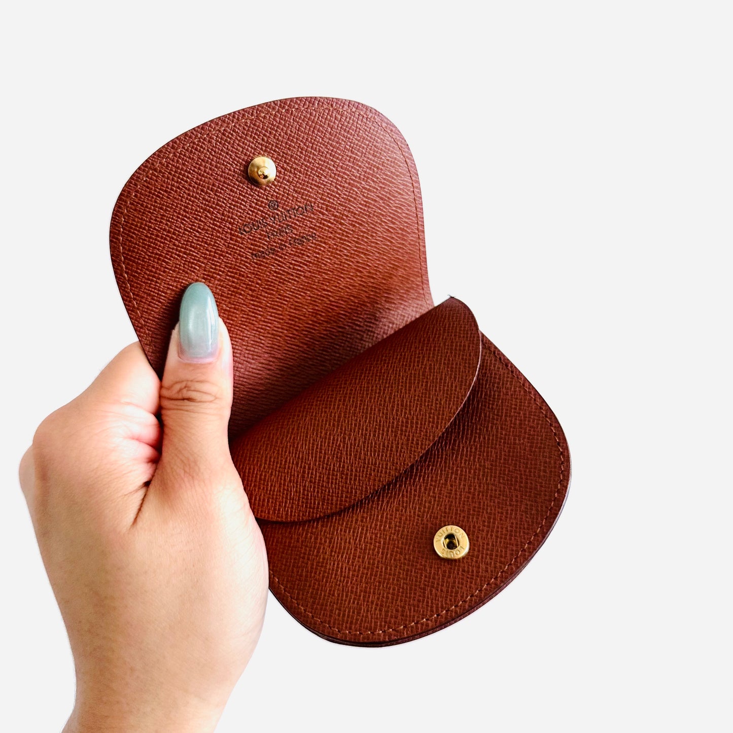 Louis Vuitton LV Monogram Logo Compact Flap Coin Purse Wallet