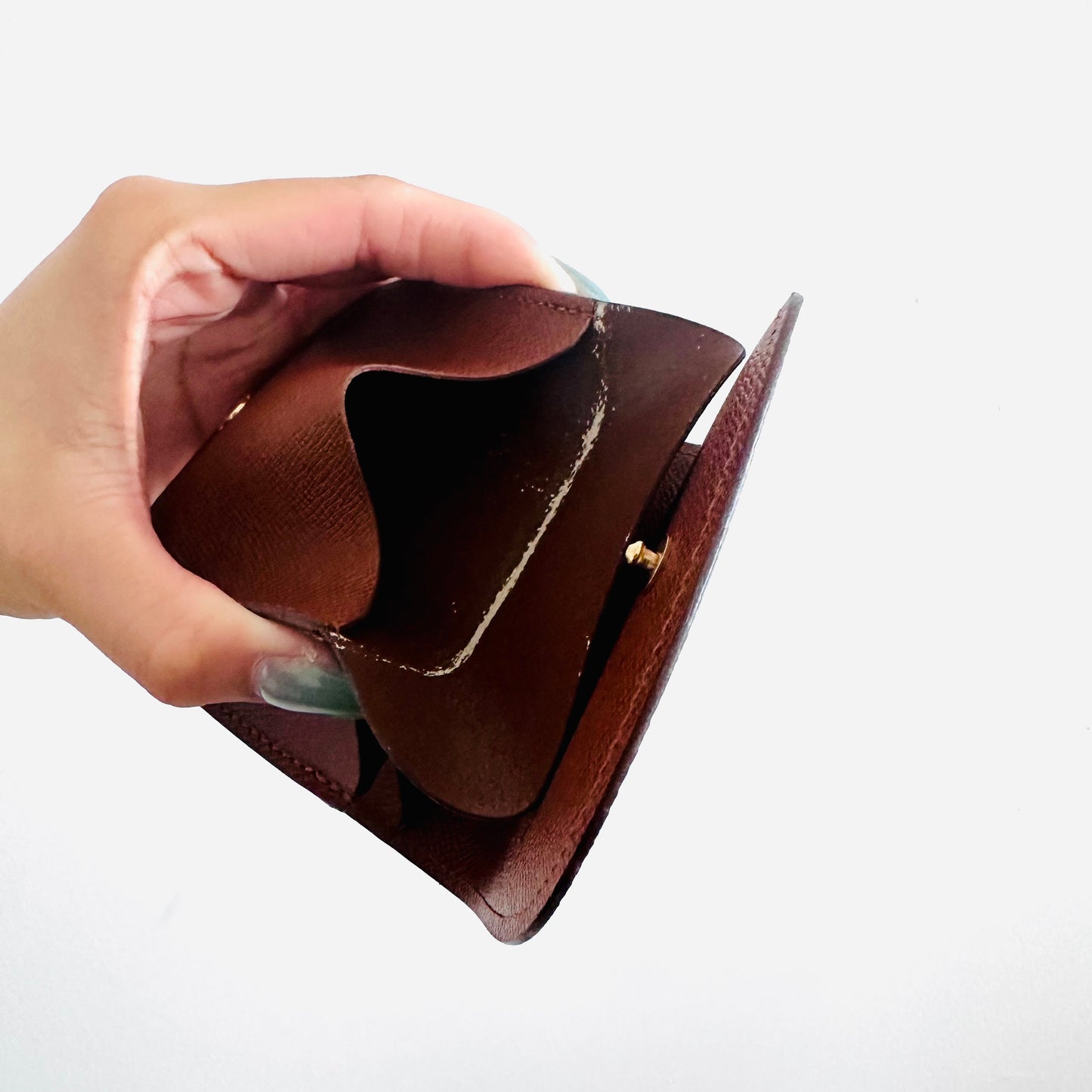 Louis Vuitton LV Monogram Logo Compact Flap Coin Purse Wallet