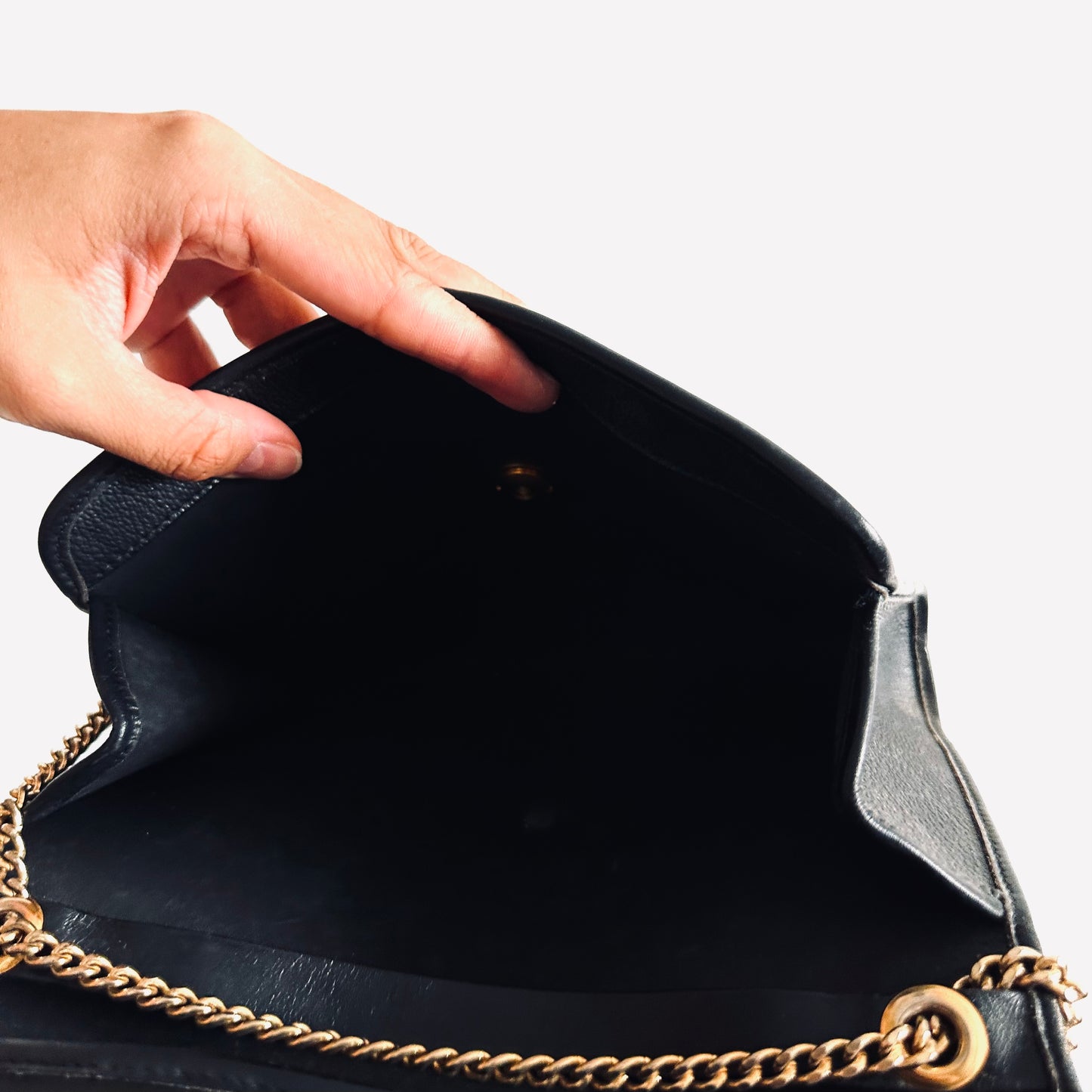 Christian Dior CD Black GHW Grained Leather Monogram Logo Vintage 2-Way Flap Shoulder Sling Bag