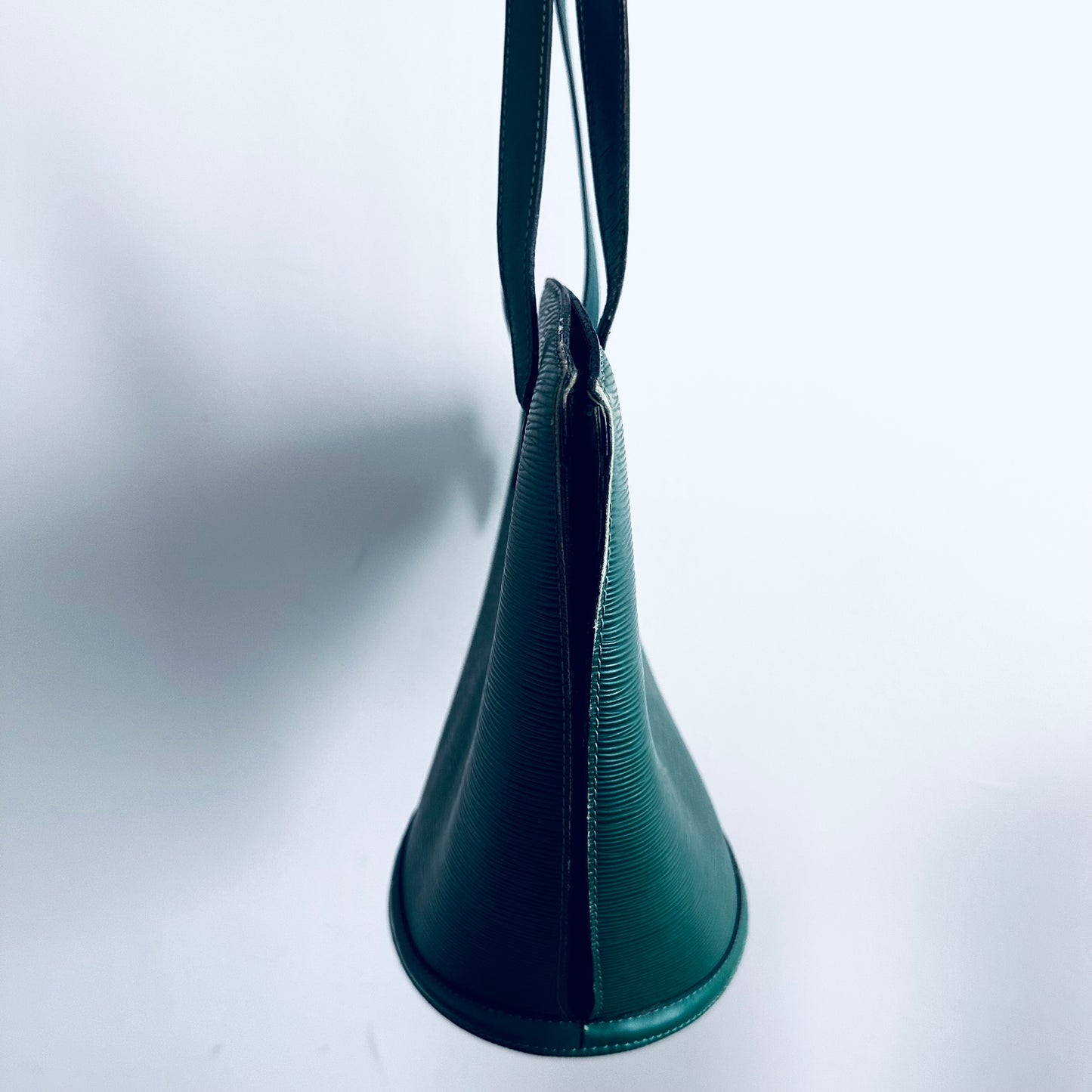 Louis Vuitton LV Green GHW Saint Jacques Epi Leather Monogram Logo Bucket Shopper Shoulder Tote Bag