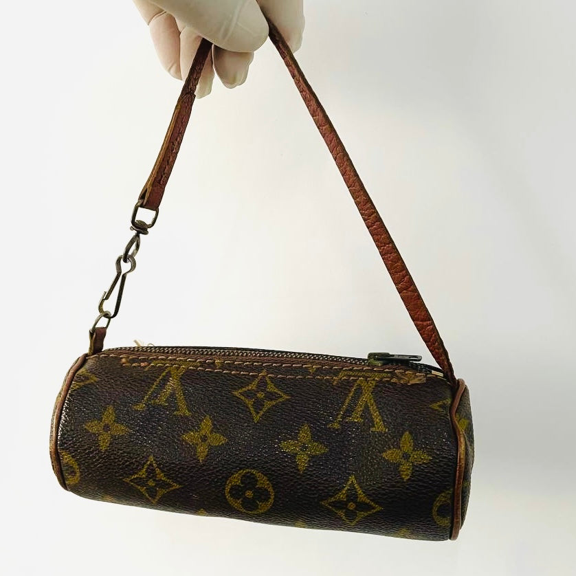 Louis Vuitton LV Monogram Logo GHW Papillon Roller Pochette Accessories Accessoires Shoulder Bag