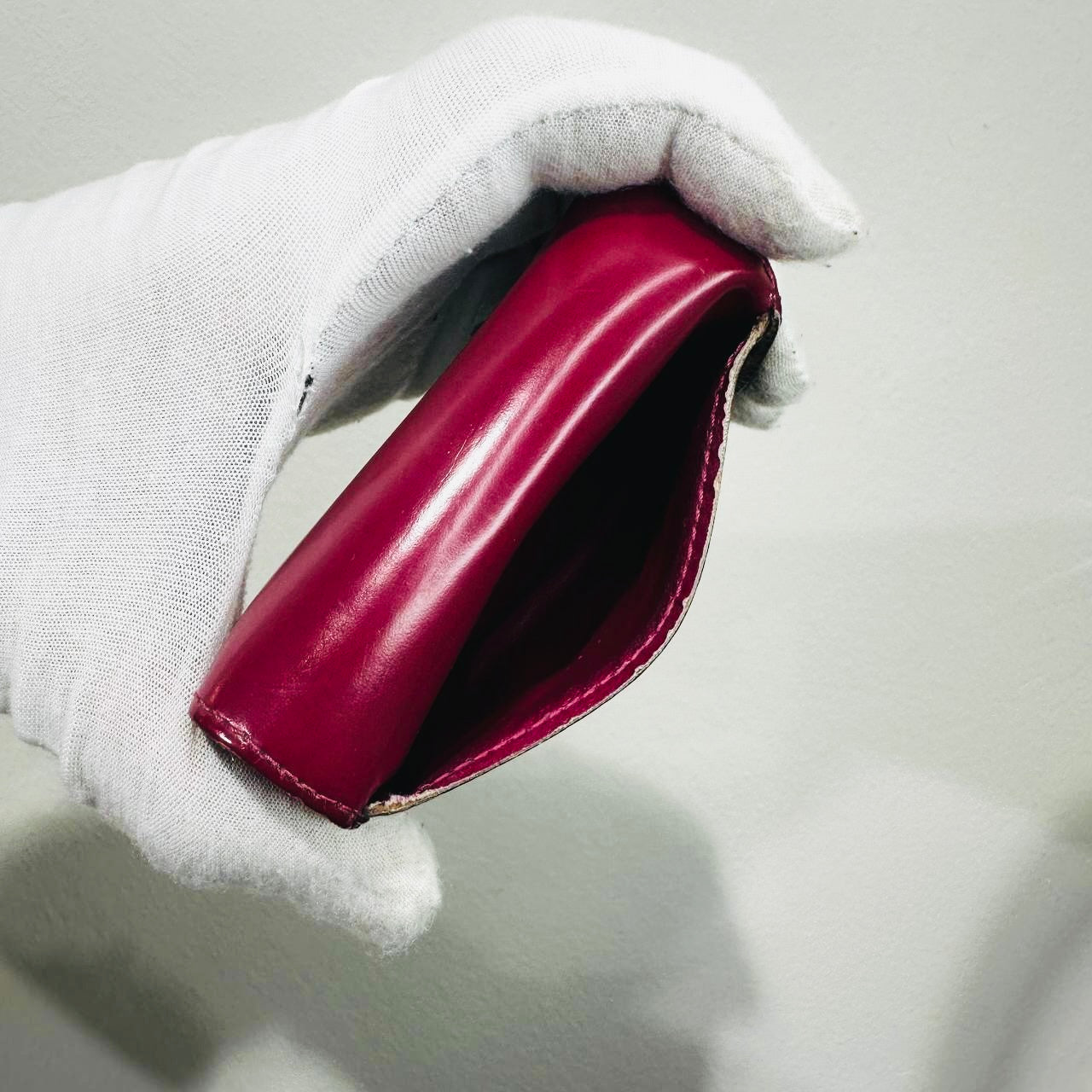 Louis Vuitton LV Zoe Monogram Logo & Fuchsia Leather GHW Flap Compact Trifold Wallet