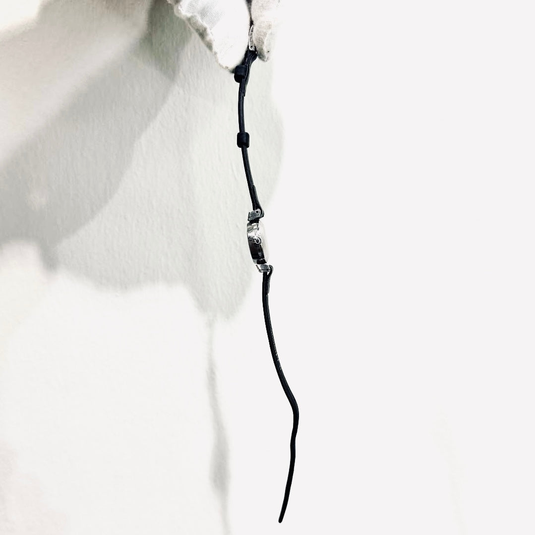 Omega Geneve Round Dial Black Leather Strap 17MM Mechanical Vintage Watch