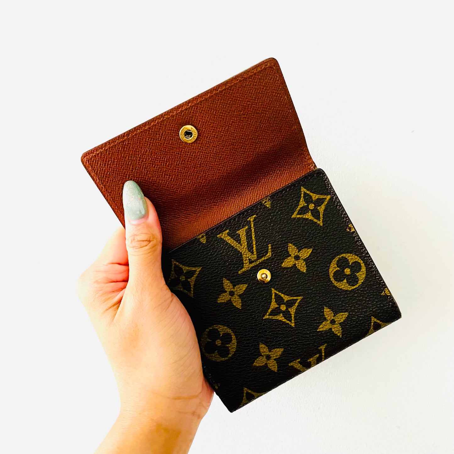 Louis Vuitton LV Monogram Logo GHW Porte Monnaie Flap Trifold Wallet