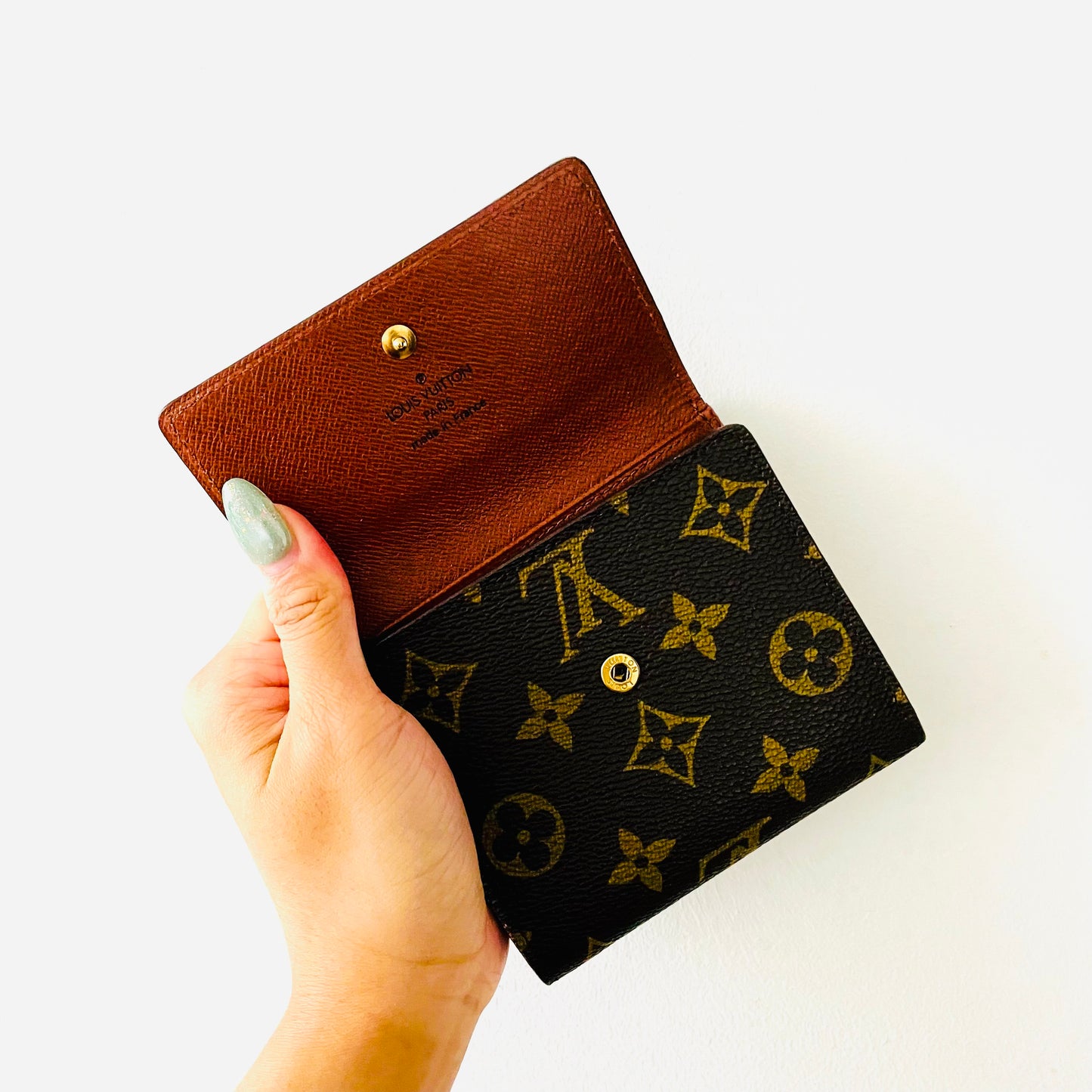 Louis Vuitton LV Monogram Logo GHW Porte Monnaie Flap Trifold Wallet