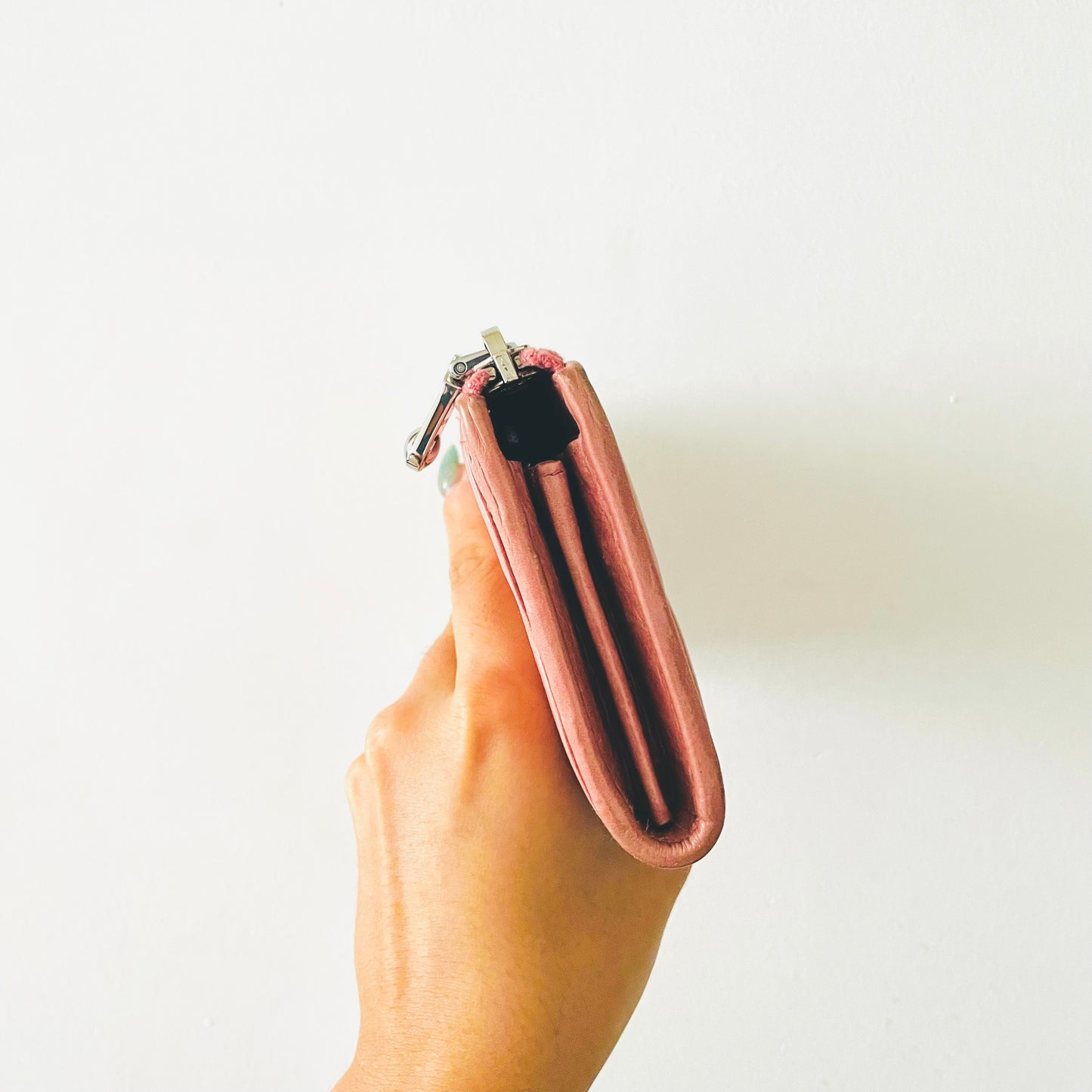 Miu Miu Pink Matelasse Lux Leather Monogram Logo Zip Long Wallet