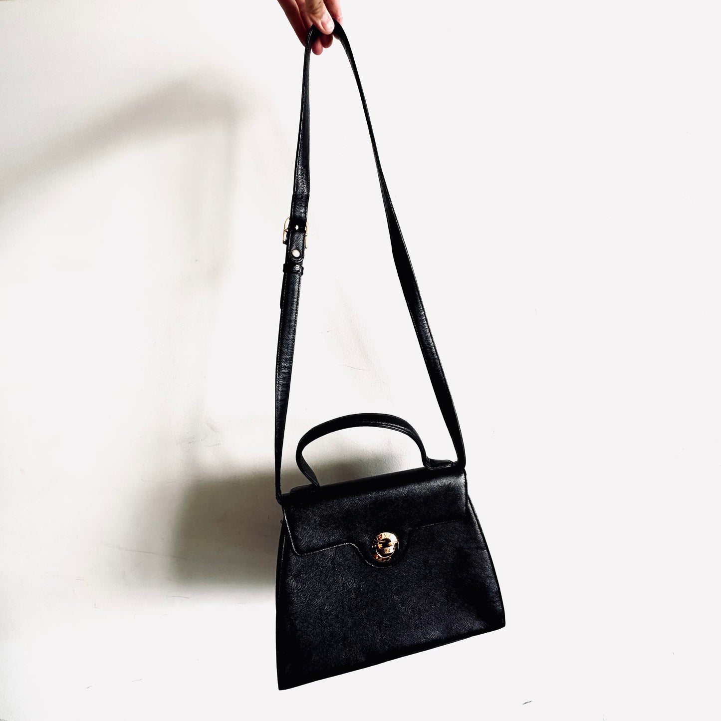 Givenchy Black GHW 4G Classic Monogram Logo Kelly 2-Way Shoulder Sling Top Handle Grained Leather Tote Bag