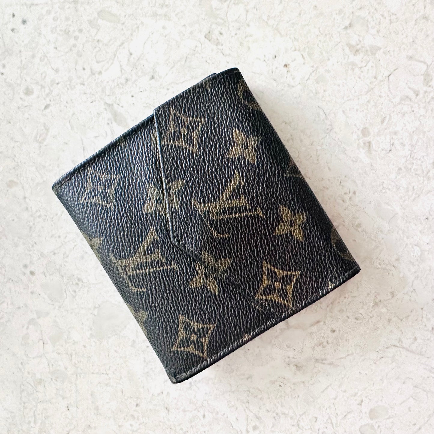 Louis Vuitton LV Monogram Logo GHW Double Sided Flap Compact Bifold Wallet