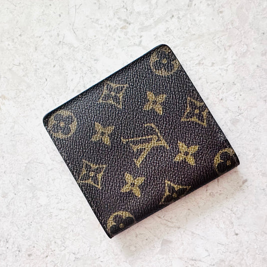 Louis Vuitton LV Monogram Logo GHW Marco Multiple Bifold Compact Flap Wallet