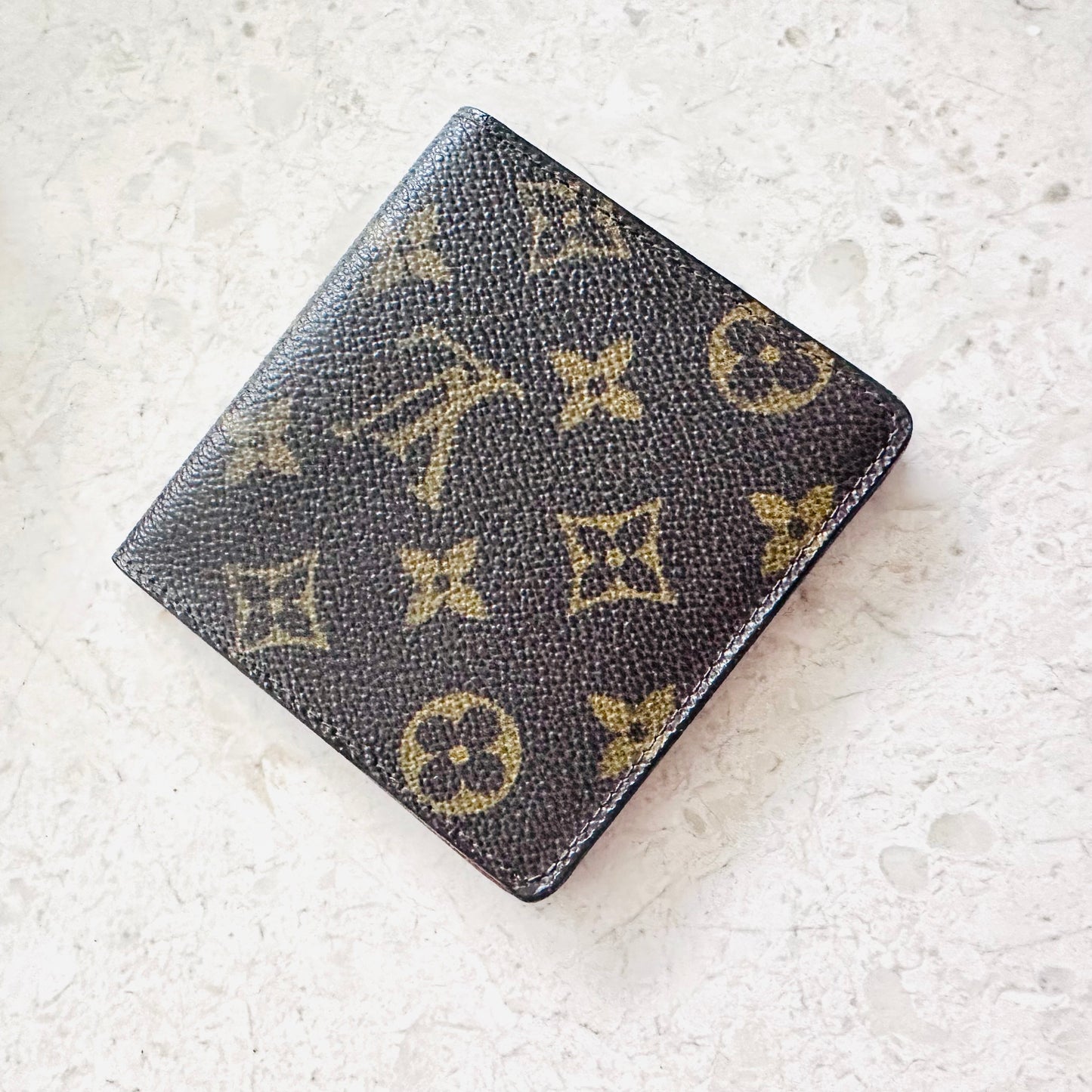 Louis Vuitton LV Monogram Logo GHW Marco Multiple Bifold Compact Flap Wallet