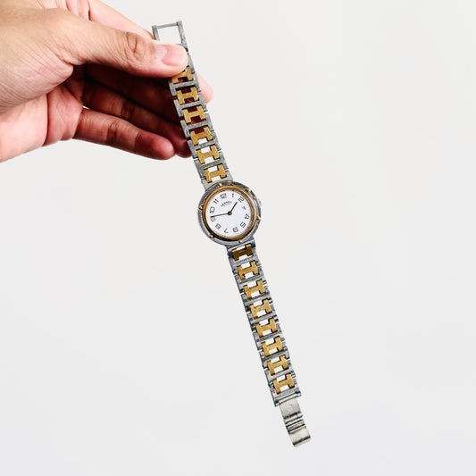 Hermes Clipper 30MM Gold & Stainless Steel Quartz Watch