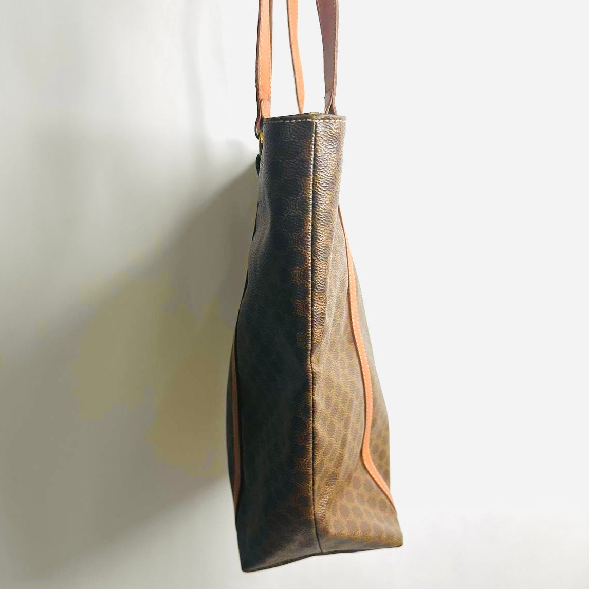 Celine Triomphe Bucket Macadam Monogram Logo GHW Vintage Shoulder Shopper Tote Bag