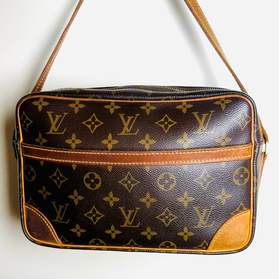 Louis Vuitton LV Trocadero Monogram Logo GHW Camera Shoulder Sling Bag