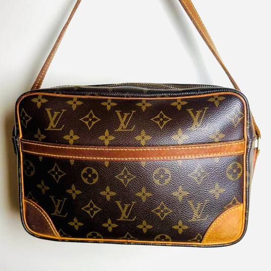 Louis Vuitton LV Trocadero Monogram Logo GHW Camera Shoulder Sling Bag