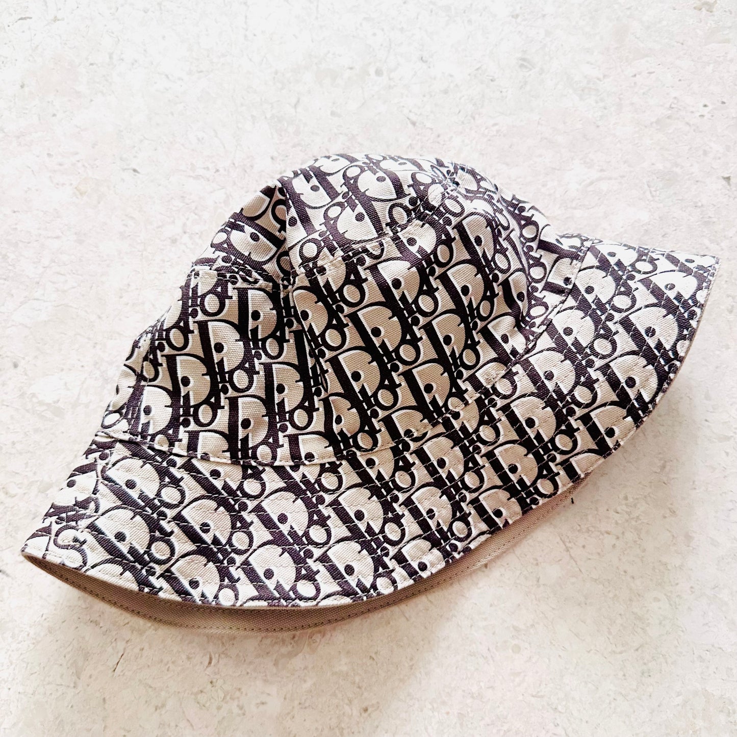 Christian Dior Oblique Monogram Beige Bucket Hat