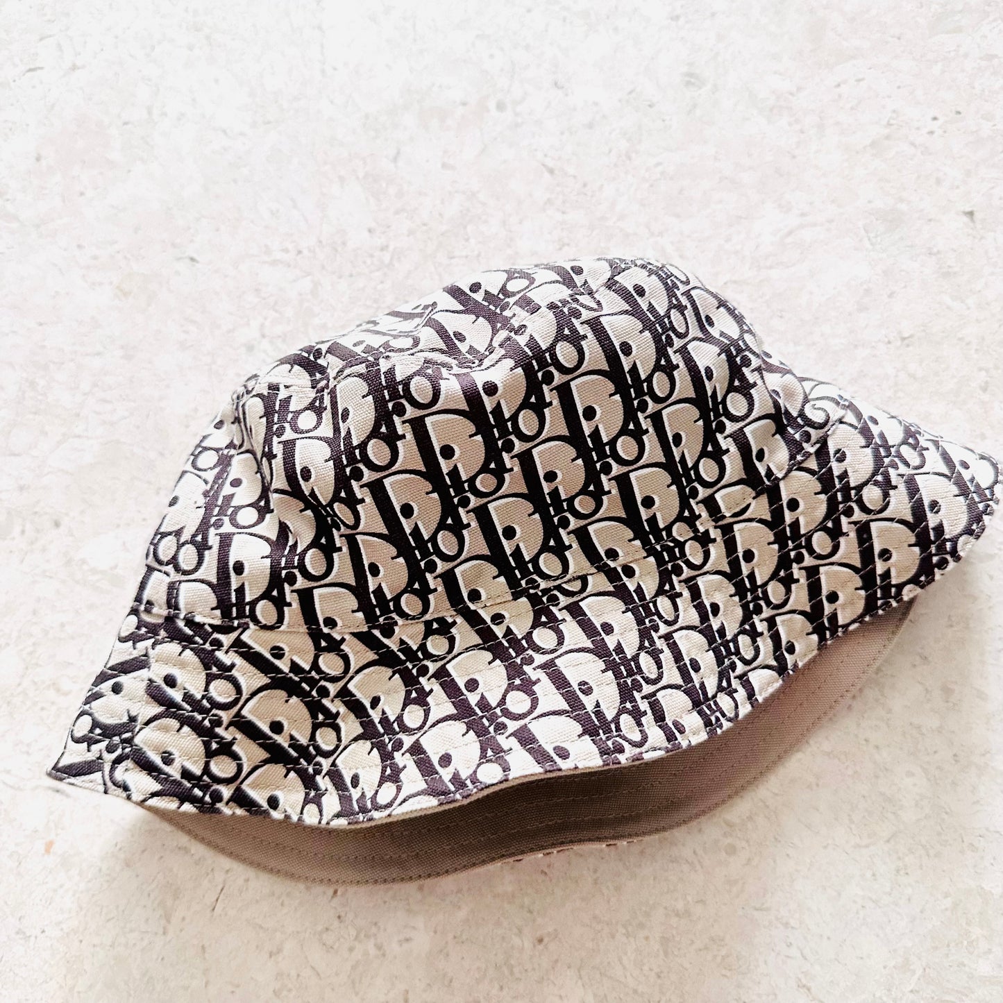 Christian Dior Oblique Monogram Beige Bucket Hat